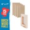 Unfinished Cradled Wood Panels for Painting, 5 Pack of 5x7 inch - Studio Birch Wooden Canvas Boards 3/4" Deep - Mixed-Media Craft, Acrylic, Oil, Encaustic, Paint Pouring Panel Board